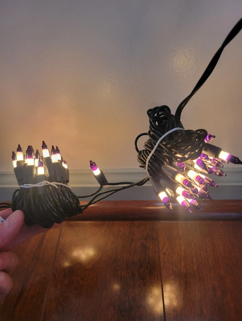 Halloween Tree Lights & Ornament Set - Purple, Gold, Black, Orange